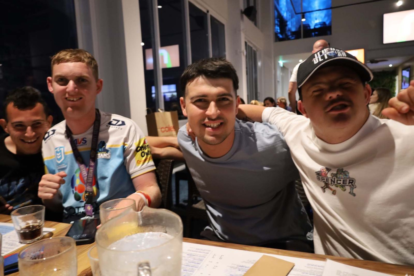 Mates enjoying a night out together at a local venue